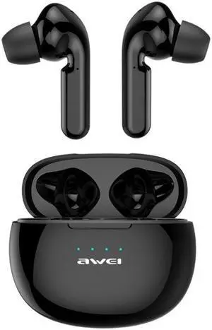 awei T15 TWS Bluetooth V5.0 Ture Wireless Sports Headset with Charging Case(Black)