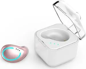 M-B8 Bluetooth 5.0 Mini Invisible In-ear Stereo Wireless Bluetooth Earphone with Charging Box (Rose Gold)