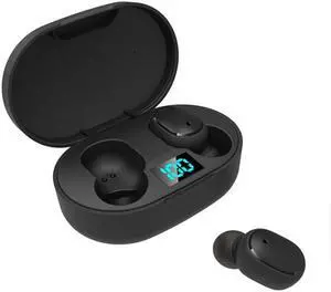 E6S LED Display Wireless Earphone TWS  Bluetooth V5.3 Headsets Waterproof Bluetooth Earbuds E6S (Black)