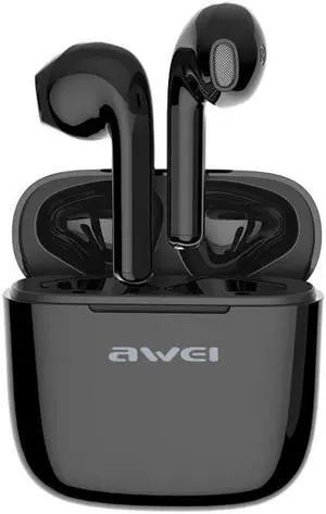 awei T26 Pro TWS Bluetooth V5.0 Ture Wireless Sports Headset with Charging Case(Black)