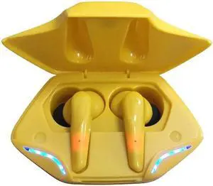 TWS-G11 Bluetooth 5.0 Low Latency TWS Stereo Gaming Earphone with Cool LED(Black) (Yellow)