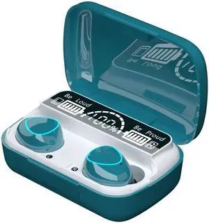M10 Bluetooth 5.1 TWS Digital Display Wireless Bluetooth Earphone with Charging Box, Support Touch & Siri & Battery Display (Green)