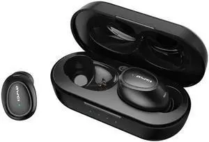 awei T16 TWS Bluetooth V5.0 Ture Wireless Sports Headset with Charging Case (Black)