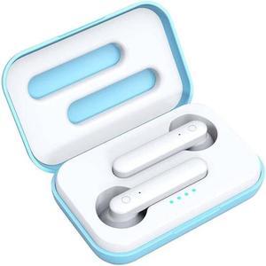 X26 TWS  Bluetooth 5.0 Wireless Touch Bluetooth Earphone with Magnetic Attraction Charging Box, Support Voice Assistant & Call (Blue) Black