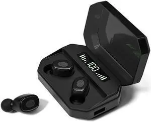 M8 Bluetooth 5.0 TWS Touch Digital Display True Wireless Bluetooth Earphone with Charging Box (Black)