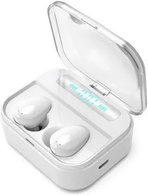 X7 TWS V5.0 Binaural Wireless Stereo Bluetooth Headset with Charging Case and Digital Display (White)