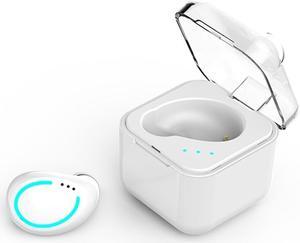 M-B8 Bluetooth 5.0 Mini Invisible In-ear Stereo Wireless Bluetooth Earphone with Charging Box (White)