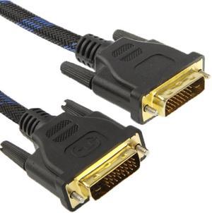 Nylon Netting Style DVI-D Dual Link 24+1 Pin Male to Male M / M Video Cable, Length: 5m