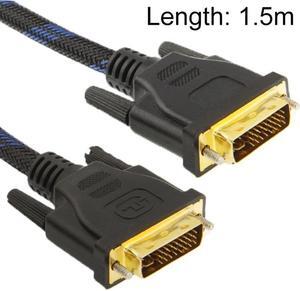 Nylon Netting Style DVI-I Dual Link 24+5 Pin Male to Male M / M Video Cable, Length: 1.5m