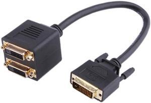 24+1 DVI Male to 2 DVI Female Cable Adapter, Length: 30cm