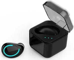M-B8 Bluetooth 5.0 Mini Invisible In-ear Stereo Wireless Bluetooth Earphone with Charging Box (Black)