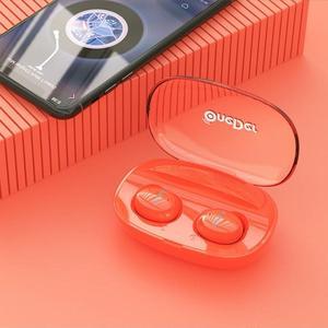 OneDer W12 Wireless Earphone with Waterproof IPX5 HD Stereo Sound TWS Bluetooth Earphone(Black) (Orange)