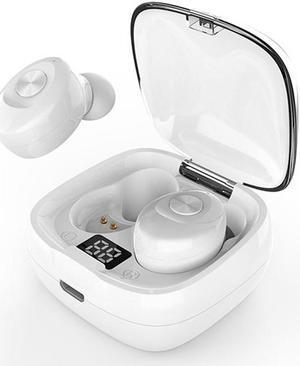 XG-8 TWS Digital Display Touch Bluetooth Earphone with Magnetic Charging Box (White)