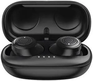 REMAX TWS-2S Bluetooth 5.0 Stereo True Wireless Bluetooth Earphone with Charging Box(Black) (Black)