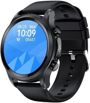 E400 1.39 inch HD Round Screen TPU Watch Strap Smart Watch Supports ECG Monitoring/Non-invasive Blood Sugar TPU Strap(Black) (Black)