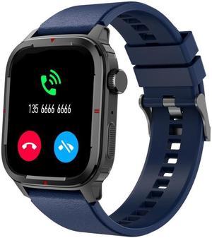 Q25 1.7 inch TFT HD Screen Smart Watch, Support Bluetooth Calling/Blood Pressure Monitoring (Blue) Black