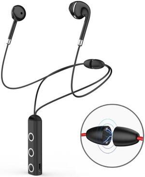 BT313 Magnetic Earbuds Sport Wireless Headphone Handsfree bluetooth HD Stereo Bass Headsets with Mic (Black)