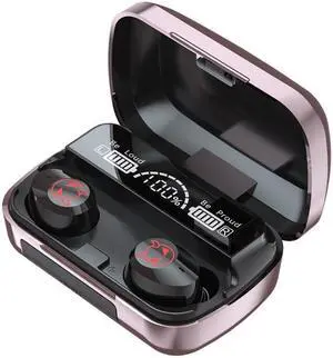 M23 Little Devil Pattern Intelligent Noise Reduction Touch Bluetooth Earphone with Three-screen Battery Display & Mirror Charging Box, Support HD Call & Siri (Pink)
