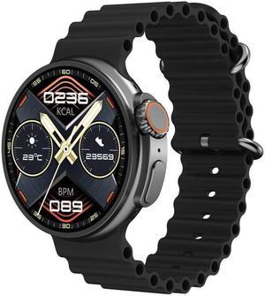 K9 Ultra Pro 1.39 inch Silicone Band IP67 Waterproof Smart Watch Support Bluetooth Call / NFC (Black)