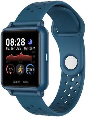 P8 1.3 inch IPS Color Screen Smart Watch, Support Heart Rate Monitoring / Blood Pressure Monitoring / Sleep Monitoring / Blood Oxygen Monitoring (Baby Blue) Black