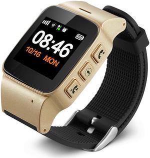 D99+ 1.22 inch HD LCD Screen GPS Smartwatch for the Elder Waterproof, Support GPS + LBS + WiFi Positioning / Two-way Dialing / Voice Monitoring / One-key First-aid / Wrist off Alarm / Safety