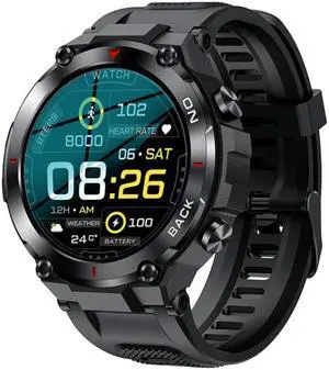 K37 1.32 Inch Heart Rate Monitoring Smart Watch With GPS Positioning Function (Black)