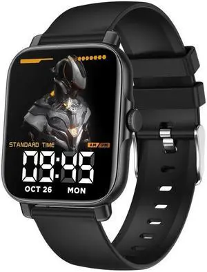 GT30 1.69 inch TFT Screen Smart Watch, TPU Bnad IP67 Waterproof Support Bluetooth Call / Multiple Sports Modes TPU Bnad (Black)