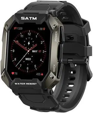 SATM M1 Outdoor Waterproof Bluetooth Smart Watch, Size:SATM M1 (Black)