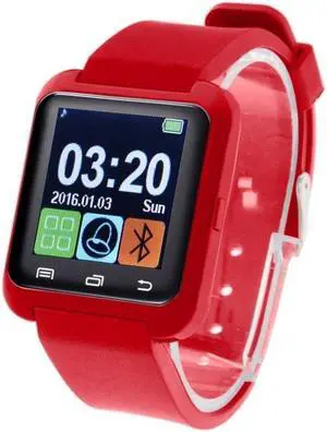 U80 Bluetooth Health Smart Watch 1.5 inch LCD Screen for Android Mobile Phone, Support Phone Call / Music / Pedometer / Sleep Monitor / Anti-lost (Red)