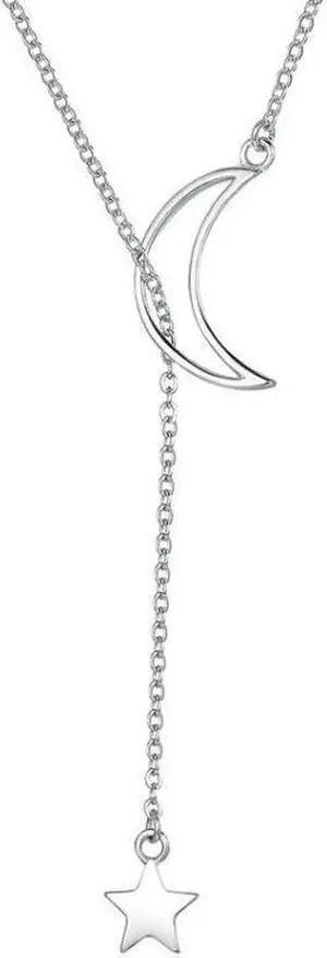 Stars Moon S925 Sterling Silver Necklace SCN108
