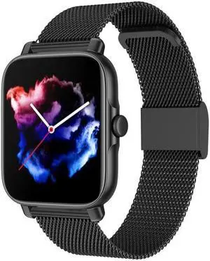 GT30 1.69 inch TFT Screen Smart Watch, Steel Bnad IP67 Waterproof Support Bluetooth Call / Multiple Sports Modes Steel Bnad (Black)