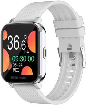 MT28 1.54 inch TFT Screen IP67 Waterproof Business Sport Silicone Strip Smart Watch, Support Sleep Monitor / Heart Rate Monitor / Blood Pressure Monitoring Silicone Strip (White)
