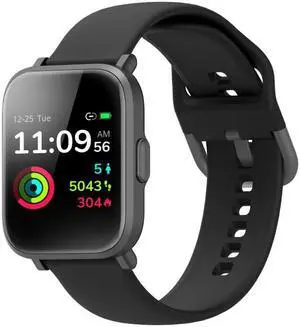 CS201 1.3 inch TFT Color Screen IP68 Waterproof Sport Smart Watch, Support Sleep Monitoring / Heart Rate Monitoring / Blood Oxygen Monitoring / Message Push(Black) (Black)