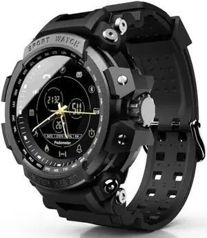 Lokmat MK28 1.4 inch FSTN Screen IP68 Waterproof Smart Watch, Support Information Reminder / Remote Camera / Sport Record (Black)