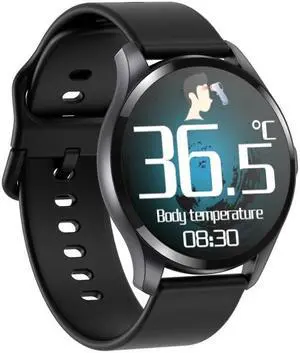 T88 1.28 inch TFT Color Screen IP67 Waterproof Smart Watch, Support Body Temperature Monitoring / Sleep Monitoring / Heart Rate Monitoring (Black)