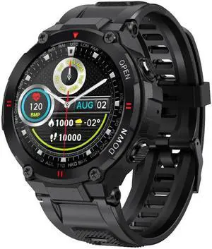 K22 1.28 inch IPS Screen Smart Watch, Support Menstrual Cycle Reminder / Bluetooth Call / Sleep Monitoring (Black)