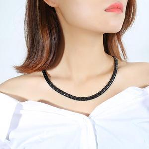 CNC-007 Magnetic Titanium Steel Necklace Jewelry CNC-007(Black) (Black)