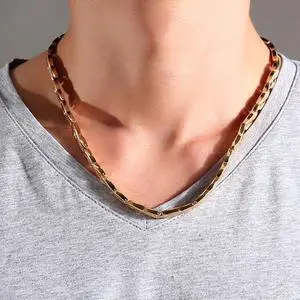 CNC-004 Thick Necklace Magnet Men Necklace Jewelry CNC-004(Black) (Black)