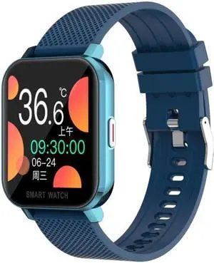 MT28 1.54 inch TFT Screen IP67 Waterproof Business Sport Silicone Strip Smart Watch, Support Sleep Monitor / Heart Rate Monitor / Blood Pressure Monitoring (Blue) Black