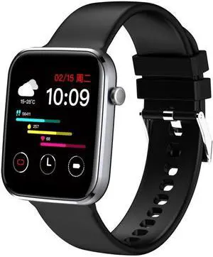 Z15 1.69 inch Touch Screen IP67 Waterproof Smart Watch, Support Blood Pressure Monitoring / Sleep Monitoring / Heart Rate Monitoring (Black)