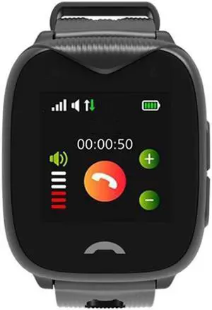 D8 Clear Call Children Phone Watch (Black)