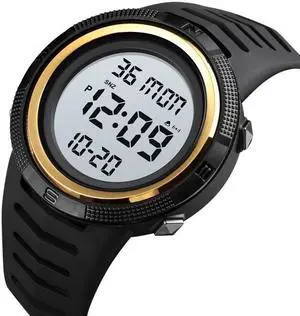 SKMEI 1632 Dual Time Display Luminous Electronic Watch, Support Alarm Clock (Golden White)