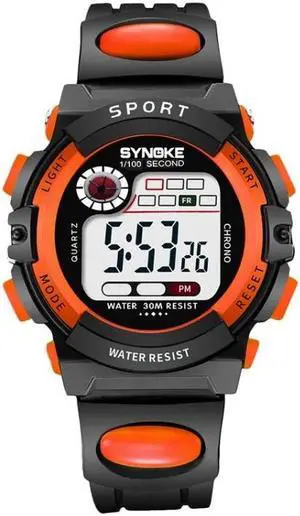 SYNOKE 99269 Children Sports Waterproof Digital Watch, Colour: Small (Orange) Small (Orange)