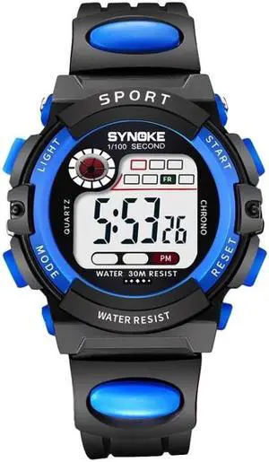 SYNOKE 99269 Children Sports Waterproof Digital Watch, Colour: Small (Blue) Small (Blue)