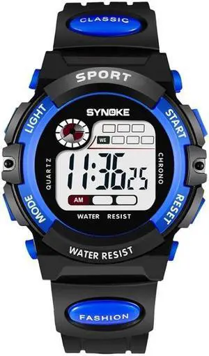 SYNOKE 99269 Children Sports Waterproof Digital Watch, Colour: Large (Blue) Large (Blue)