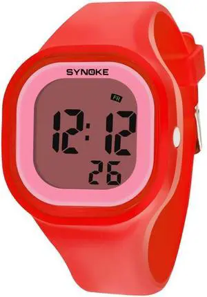 SYNOKE 66896 Multifunctional Detachable Waterproof Luminous Student Watch (Red)