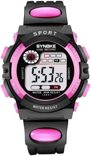 SYNOKE 99269 Children Sports Waterproof Digital Watch, Colour: Small (Pink) Small (Pink)