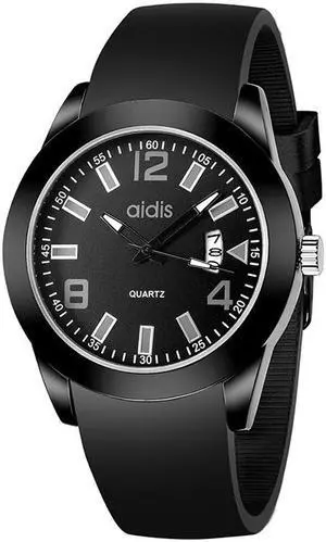 L addies MY-1601 Regular Version Silicone Watchstrap Quartz Watch, Support Calendar (Gray)