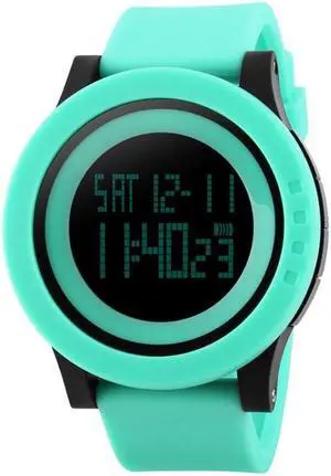 SKMEI 1142 Multifunctional Men Outdoor Sports Noctilucent Waterproof Silica Gel Digital Watch (Green)
