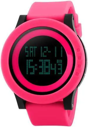 SKMEI 1142 Multifunctional Men Outdoor Sports Noctilucent Waterproof Silica Gel Digital Watch (Red)